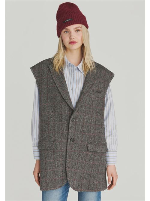 herringbone wool ROY ROGER'S | SLEEVELESS JKTC0533